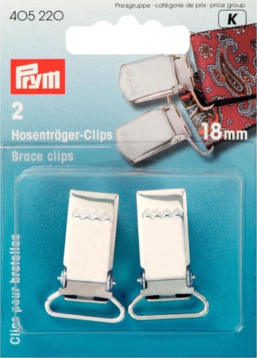Prym Hosenträger-Clips ST 18 mm silberfarbig
