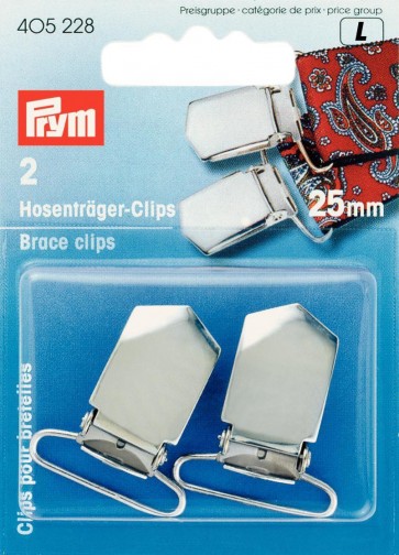 Prym Hosenträger-Clips ST 25 mm silberfarbig