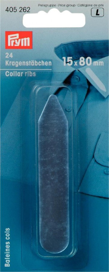 Prym Kragenstäbchen KST 15 x 80 mm transparent