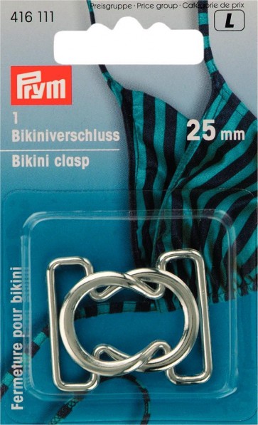 Prym Bikini- und Gürtelverschluss MET 25 mm silberfarbig