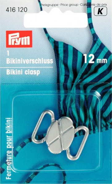 Prym Bikini- und Gürtelverschluss MET 12 mm silberfarbig matt