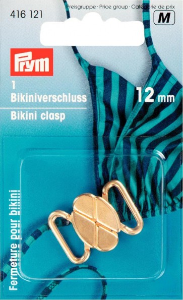 Prym Bikini- und Gürtelverschluss MET 12 mm goldfarbig