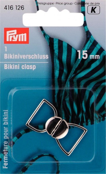 Prym Bikini- und Gürtelverschluss MET 15 mm silberfarbig