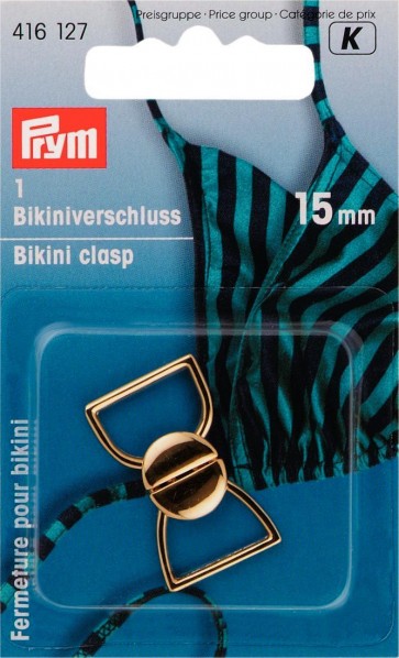 Prym Bikini- und Gürtelverschluss MET 15 mm goldfarbig
