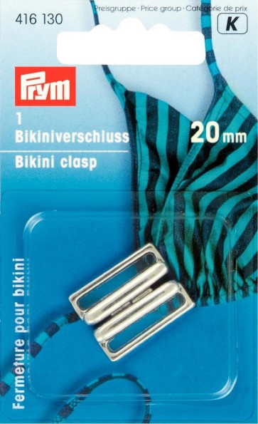 Prym Bikini- und Gürtelverschluss MET 20 mm silberfarbig