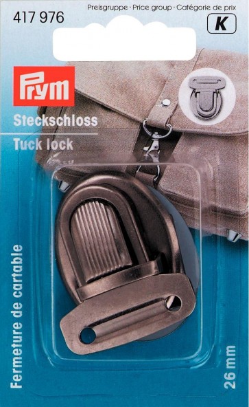 Prym Steckschloss 26 mm altsilber