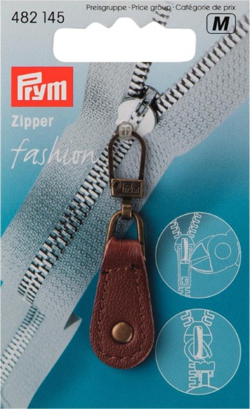 Prym Fashion-Zipper Lederimitat braun