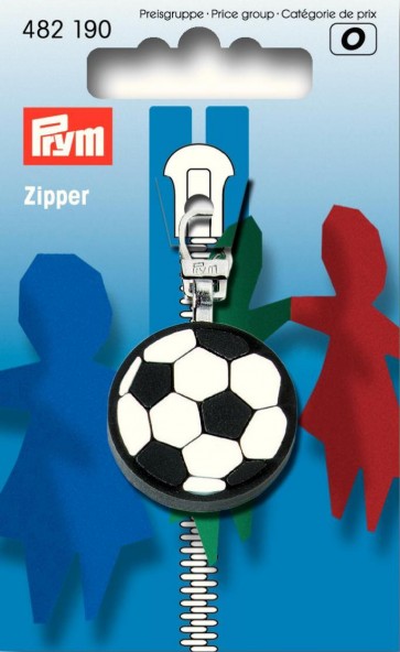 Prym Fashion-Zipper für Kinder Fussball schwarz/weiß
