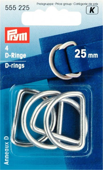 Prym Halbrundringe 25 mm silberfarbig