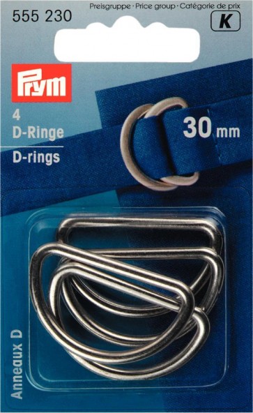 Prym Halbrundringe 30 mm silberfarbig