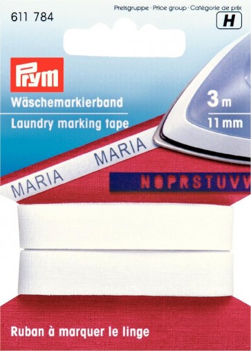 Prym Wäschemarkierband CO aufbügelbar 11 mm weiß