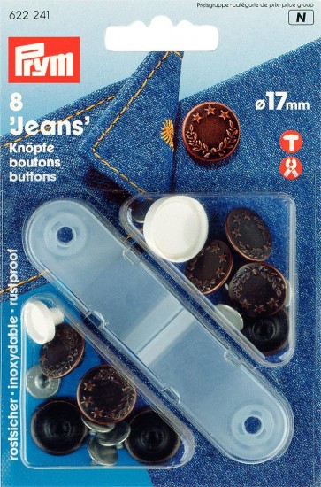 Prym NF-Jeans-Knöpfe Lorbeerkranz MS 17 mm altkupfer