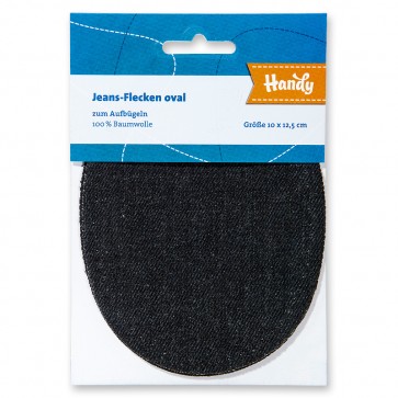 HANDY-SB Jeans-Fleck, ov.10x12,5cm schw