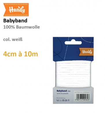 HANDY-SB Babyband weiß 4mm, 10m