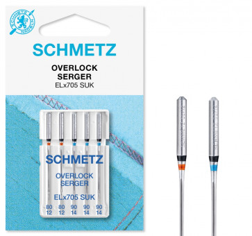 SCHMETZ Overlock ELX705 80-90  5 Ndl.