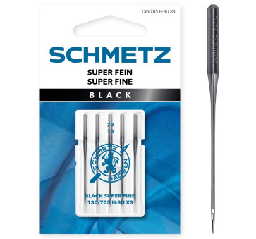 SCHMETZ Black Super Fein 130/705 H-SU XS 70 5 Ndl.