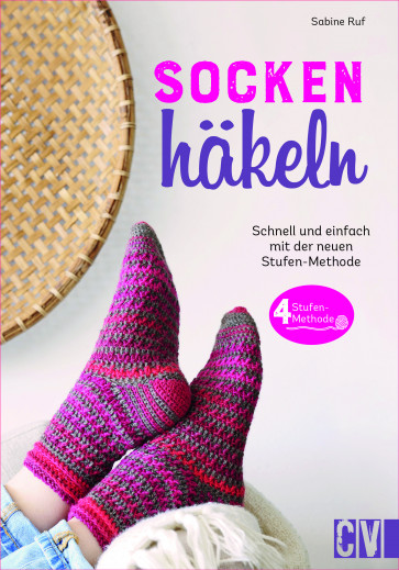 CV Socken häkeln - Schnell u. einfach mit d. 4-Stufenmethode