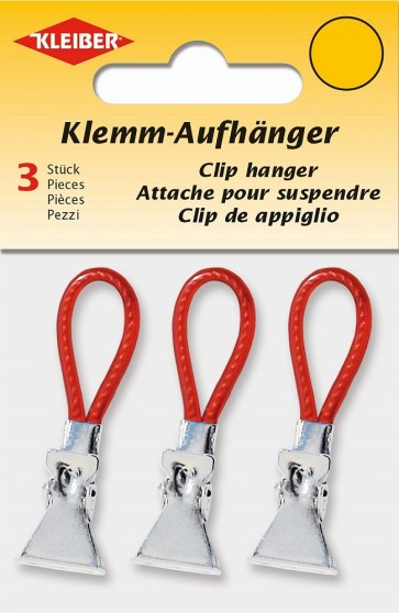 Klemm-Aufhänger  KLEIBER rot (3 Stk./SB)