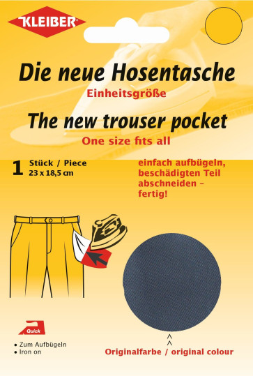 KLEIBER Quick-Ersatzhosentasche 2x23cmx18,5cm/dunkelgrau