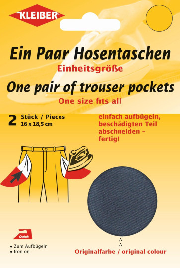KLEIBER Quick-Ein-Paar-Hosentasche 2x18,5cmx16cm/dklgrau