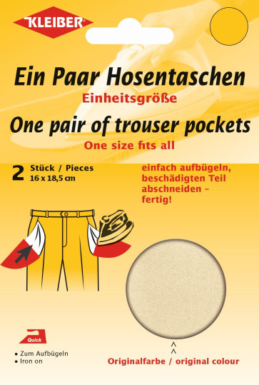 KLEIBER Quick-Ein-Paar-Hosentasche 2x18,5cmx16cm/beige