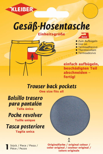 KLEIBER Quick-Gesäß-Hosentasche 2x19cmx13cm/dunkelgrau