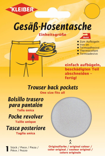 KLEIBER Quick-Gesäß-Hosentasche 2x19cmx13cm/hellgrau