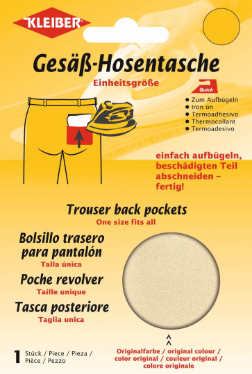 KLEIBER Quick-Gesäß-Hosentasche 2x19cmx13cm/beige