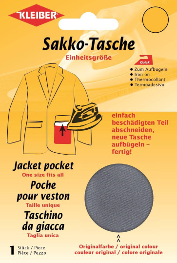 KLEIBER Quick-Sakko-Tasche 2x17cmx10,5cm/dunkelgrau