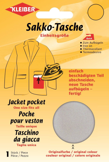 KLEIBER Quick-Sakko-Tasche 2x17cmx10,5cm/hellgrau