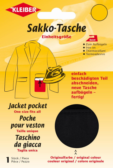 KLEIBER Quick-Sakko-Tasche 2x17cmx10,5cm/schwarz