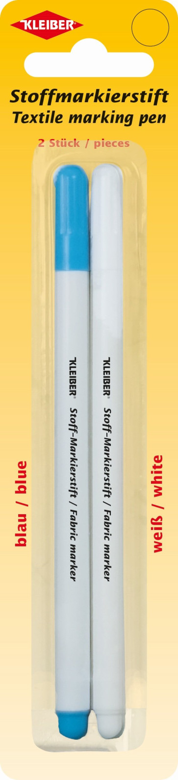 KLEIBER Stoffmarkierstifte 2er-Set blau/weiß