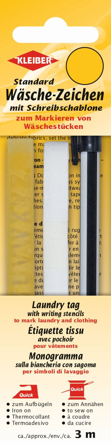 KLEIBER Wäschezeichen-Set 3mx1cm/schwarz