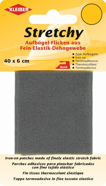 KLEIBER Stretchy-Bügel-Flicken 40cmx6cm/grau