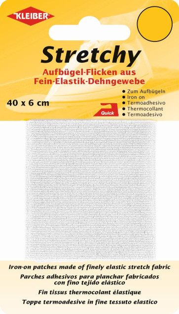 KLEIBER Stretchy-Bügel-Flicken 40cmx6cm/weiß