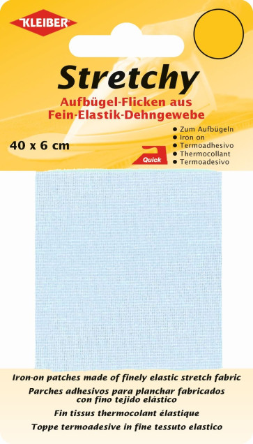 KLEIBER Stretchy-Bügel-Flicken 40cmx6cm/hellblau