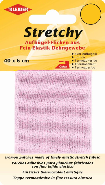KLEIBER Stretchy-Bügel-Flicken 40cmx6cm/rosa