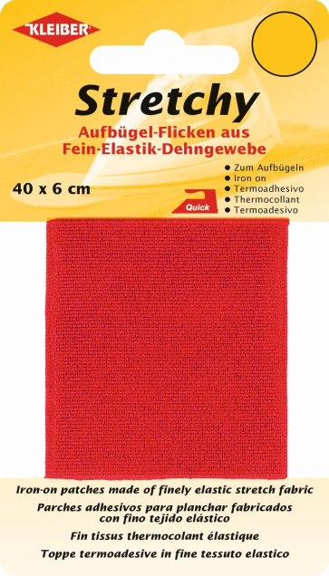 KLEIBER Stretchy-Bügel-Flicken 40cmx6cm/rot
