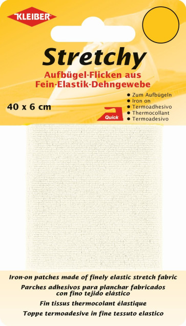 KLEIBER Stretchy-Bügel-Flicken 40cmx6cm/creme