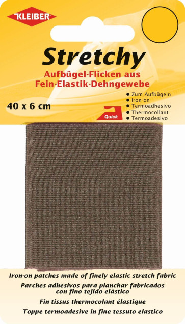 KLEIBER Stretchy-Bügel-Flicken 40cmx6cm/braun