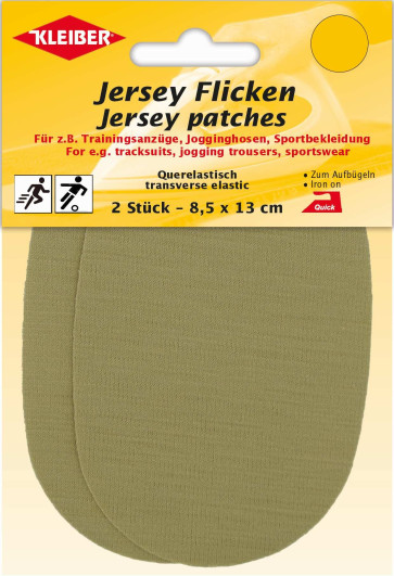 KLEIBER Jersey Flicken  2x8,5x13cm/beige