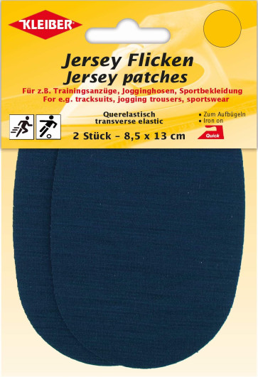 KLEIBER Jersey Flicken  2x8,5x13cm/dunkelblau