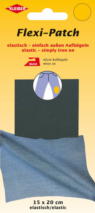 KLEIBER Flexi-Patch zum außen Aufbügeln 15x20cm/grau
