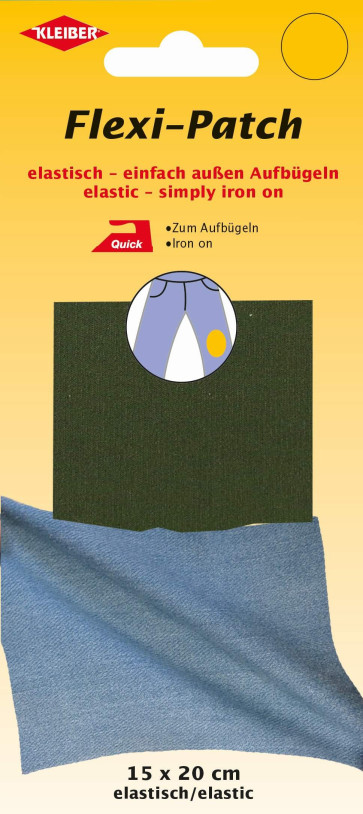 KLEIBER Flexi-Patch zum außen Aufbügeln 15x20cm/oliv