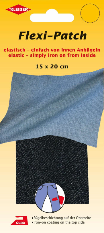 KLEIBER Flexi-Patch innen Anbügeln 15x20cm/jeansdklblau