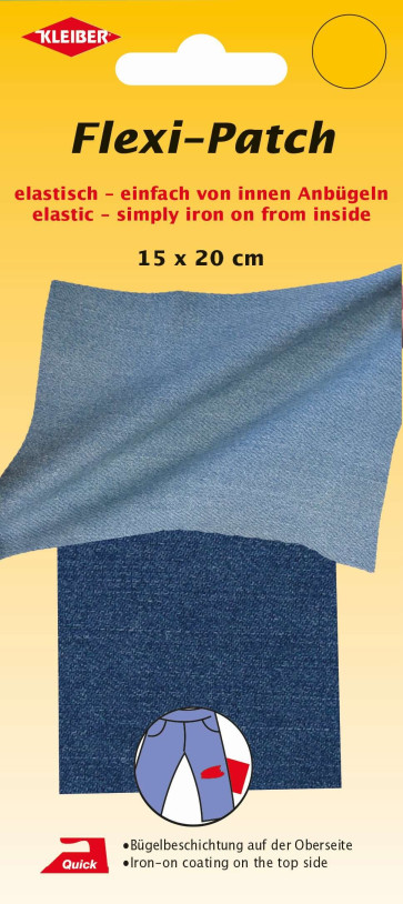 KLEIBER Flexi-Patch von innen Anbügeln 15x20cm/jeansmblau