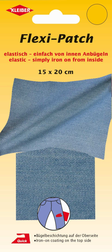 KLEIBER Flexi-Patch von innen Anbügeln 15x20cm/jeanshblau