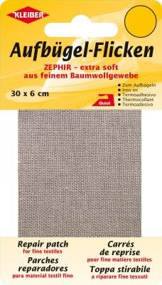 KLEIBER Zephir-Aufbügel-Flicken 30cmx6cm/beige