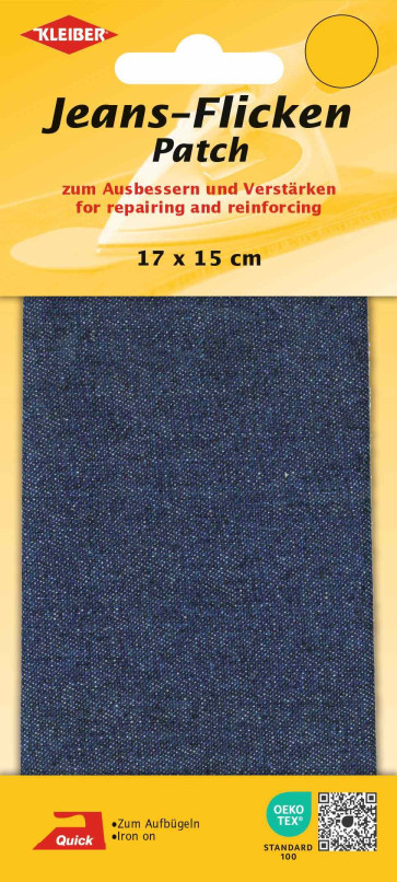 KLEIBER Jeans-Bügelflicken 17cmx15cm/dunkelblau