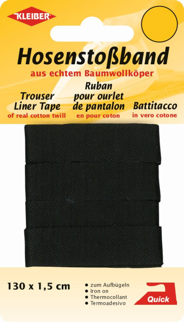 KLEIBER Hosenstoßband  1,5x130cm/schwarz